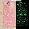 Pink Kids Sleeping Bags for Girls Glow in The Dark Unicorn Rainbow Stars Slumber Bag Super Soft Nap Mat for Daycare Sleepovers | with Zipper Pillow Pocket and Carrying Bag view 3