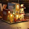 TOPBSFARNY 3D Wooden Book Stand Puzzle DIY Dollhouse Wood Bookends Book Nook Model Building Kit with LED Light for Teens and Adults to Build-Creativity Gift for Birthdays Christmas Halloween (Music) view 2