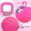 ZOOJOY Hopper Ball, Pink Bouncy Balls for Kids, 18 Inch Sit on Jumping Toys with Handle for Girls Gift Aged 3-8, Inflatable Unicorn Bounce Hopper Balls Toy with Pump view 4