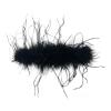 Girls Slap Bracelet, Plush Feather Patting Hair Supplies Wristband Buckle for Women Wrist Decoration Children Party Kids, Black view 1