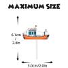 18pcs Blue Glitter Giant Ship Dessert Cupcake Topper Navigation Sea Transport Theme Decor Supplies Baby Shower Children Boy Girl Happy Birthday Party Decorations view 4