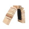Almencla Wooden Castanets Clapper Shaker, Clatter Percussion Instrument Musical Instruments Early Learning Education Toy for Preschool Kids Beginner, Wood Color view 1