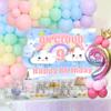 LaVenty 35 PCS On Cloud 9 Birthday Decoration for Girls - On Cloud 9 Backdrop, 32 inch Number 9 Balloon view 3