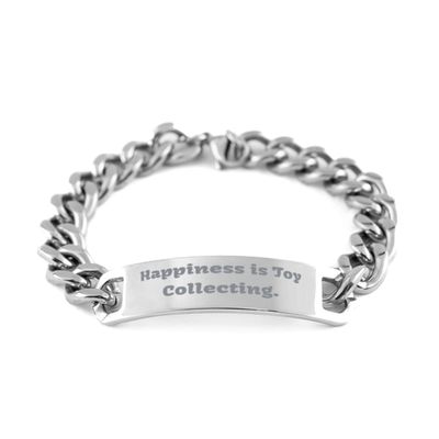 Cheap Toy Collecting, Happiness is Toy Collecting, Holiday Cuban Chain Bracelet for Toy Collecting