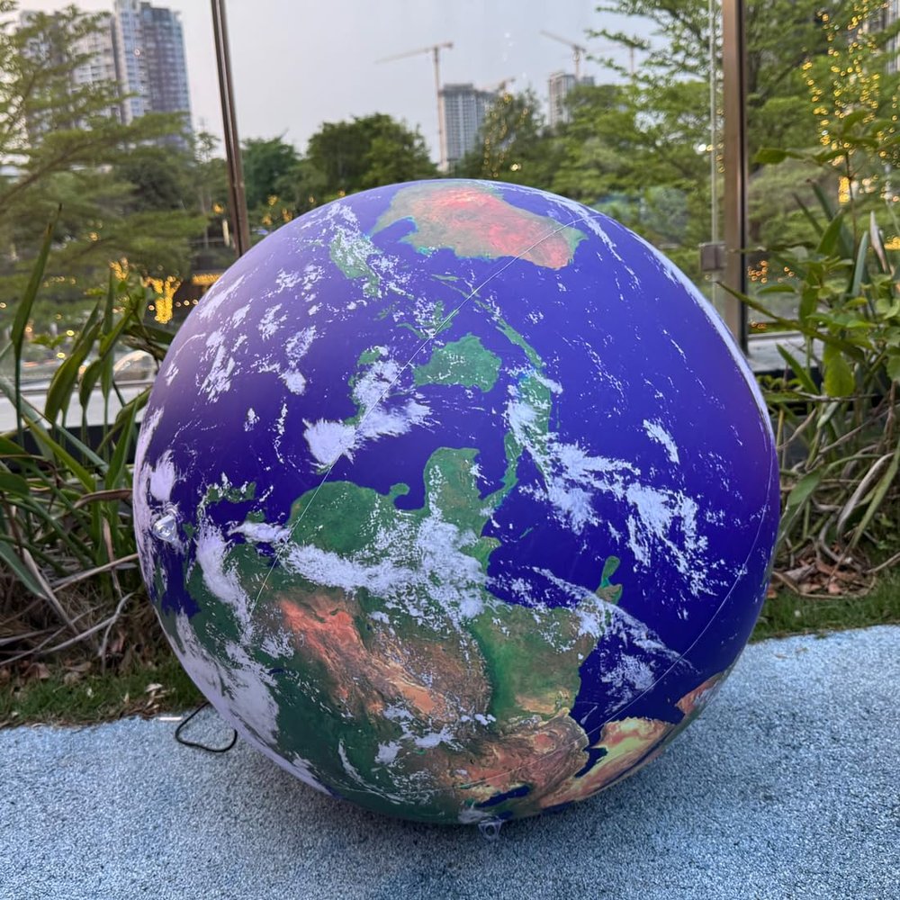 60'' Large Inflatable Globe, Inflatable Earth Planet Balloon for Educational Institution/Planetarium/Store/Club Decoration