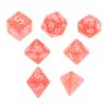 HXSCOO 7Pcs Acrylic Digital Dices D3 D4 D6 D8 D10 D12 D20 Different Numbers Engraved Portable Intelligence Toys (Color : Purple) view 4