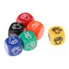 HXSCOO 6pcs 6-Sided Dice, Rock Paper Scissors Dice, Kids Board Game Toys Prop view 3