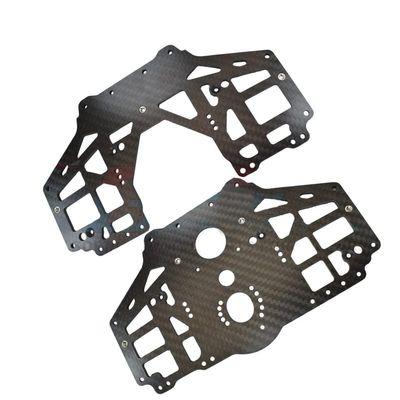 GPM for LOSI 1/8 LMT Solid AXLE 4WD Monster Truck LOS04022 Carbon Fiber Middle Gear Box Left and Right Outboard Guards