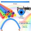 Nezyo 12 Pack Pool Noodles Foam Swim Noodles 52 Inch Jumbo Hollow Swimming Pool Noodle Bulk Floats Heavy Duty for Xmas Decoration Craft Projects Padding Bumper(Mix Colors) view 2