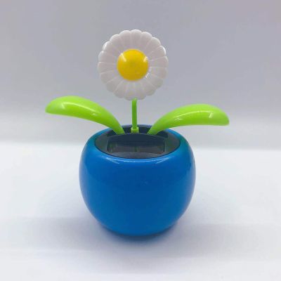 Walbest Solar Dancing Flower Car Dashboard Decorations - Funny Solar Powered Dancing Flower Pot Car Ornaments Flower Swinging Toy for Car Decor, Funny Gifts for Friends V