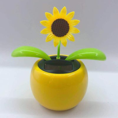 Walbest Solar Dancing Flower Car Dashboard Decorations - Funny Solar Powered Dancing Flower Pot Car Ornaments Flower Swinging Toy for Car Decor, Funny Gifts for Friends K