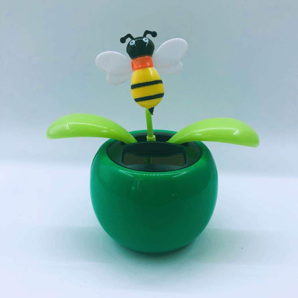 Walbest Solar Dancing Flower Car Dashboard Decorations - Funny Solar Powered Dancing Flower Pot Car Ornaments Flower Swinging Toy for Car Decor, Funny Gifts for Friends H