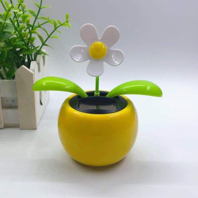 Walbest Solar Dancing Flower Car Dashboard Decorations - Funny Solar Powered Dancing Flower Pot Car Ornaments Flower Swinging Toy for Car Decor, Funny Gifts for Friends Q