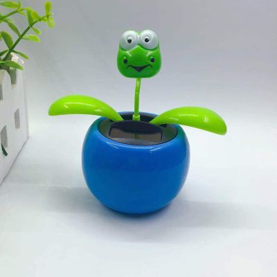 Walbest Solar Dancing Flower Car Dashboard Decorations - Funny Solar Powered Dancing Flower Pot Car Ornaments Flower Swinging Toy for Car Decor, Funny Gifts for Friends L