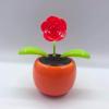 Walbest Solar Dancing Flower Car Dashboard Decorations - Funny Solar Powered Dancing Flower Pot Car Ornaments Flower Swinging Toy for Car Decor, Funny Gifts for Friends T view 1