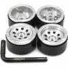 hobbysoul Adjustable Offset 1.0 beadlock Wheels Silver +1mm Positive & -3mm Negative Offset Heavy 1.0 Wheels Rims for RC Micro Crawler 1/18 Traxxas TRX4M Axial SCX24 AX24,(4-Pack) view 1