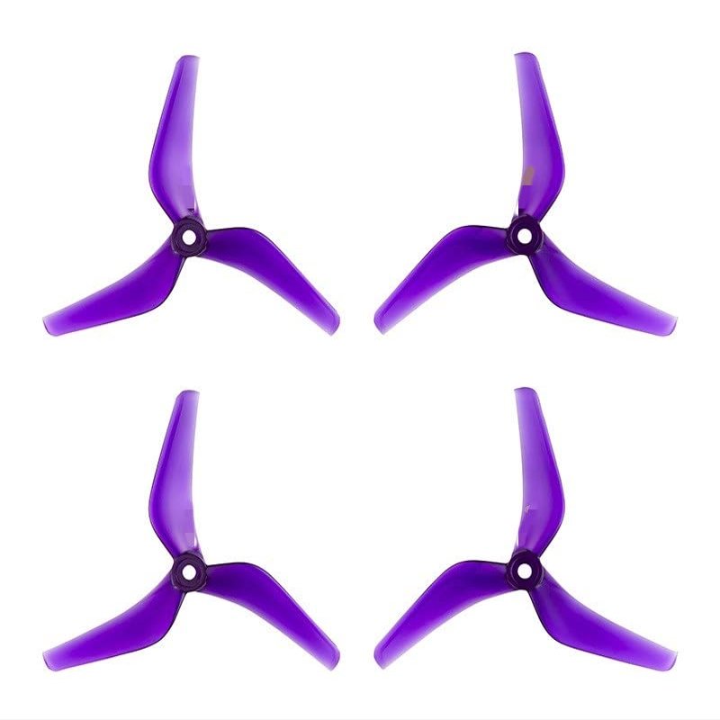 KEYESMINER Drone Accessories for Azure Power LCP 5140 5.1X4X3 3-Blade PC Propeller Light Control Props for RC FPV Racing Freestyle 5inch 5.1inch Drones Replaceable (Color : 4Pairs Purple)