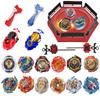 Bey Burst Gyro Toy Set with Arena Metal Fusion Attack Top Grip Toy Great Birthday Gift for Boys Children Kids Age 6 8 10 12+ Game Storage Box 12 Burst Gyros 1 Stadium 4 Two-Way Launcher 2 Handles view 1