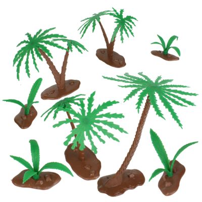 BMC Classic Marx Palm Trees & Jungle Ferns - 8pc Plastic Playset Accessories