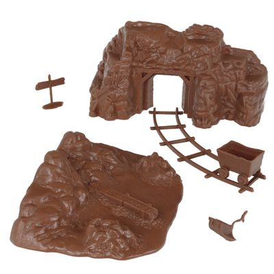 BMC Classic Marx Western Gold Mine Plastic Cowboys Army Men Playset Accessories