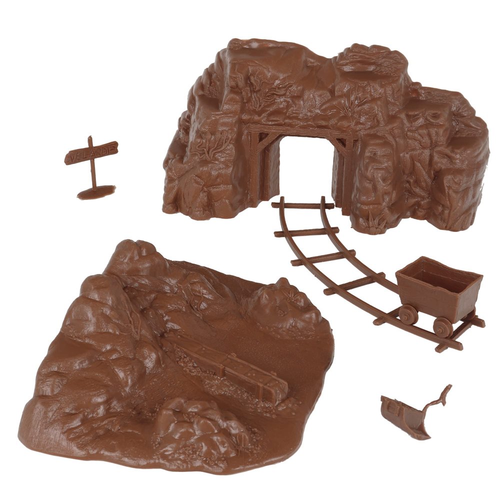 BMC Classic Marx Western Gold Mine Plastic Cowboys Army Men Playset Accessories