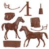 BMC Classic Marx Western Pack Horses Old West Cowboy Plastic Playset Accessories view 3