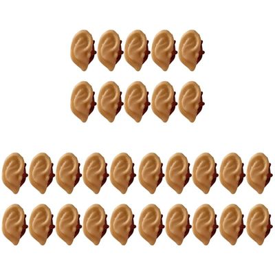 30pcs Party Supplies Organs Simulation Costume Halloween Adornment Color Artificial Creepy Blood Ear Horrible Severed Hlloween Simulative Ears Body Decorative House Human Fake
