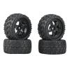 Greendhat 4Pcs Rubber Tires Tyre Wheel P6973 for Remo Hobby Smax 1621 1625 1631 1635 1651 1655 1/16 RC Car Upgrade Parts ( Color : Black ) view 1