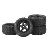 Greendhat 4Pcs Rubber Tires Tyre Wheel P6973 for Remo Hobby Smax 1621 1625 1631 1635 1651 1655 1/16 RC Car Upgrade Parts ( Color : Black ) view 2