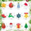 12Pcs Christmas Mini Pop Keychain Fidget Toys, Easter Day Gifts for Kids Mini Pop Bubble Christmas Fidget Toy,Party Favors Silicone Fidget Keychain Relieve Anxiety Stress Fidget Toy view 2