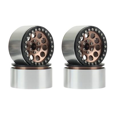 4PCS Metal 2.2 Beadlock Wheel Hub Rim for 1/10 RC Crawler Axial SCX10 RR10 Wraith 90056 90048 Traxxas TRX4 TRX-6, ( Color : Green )