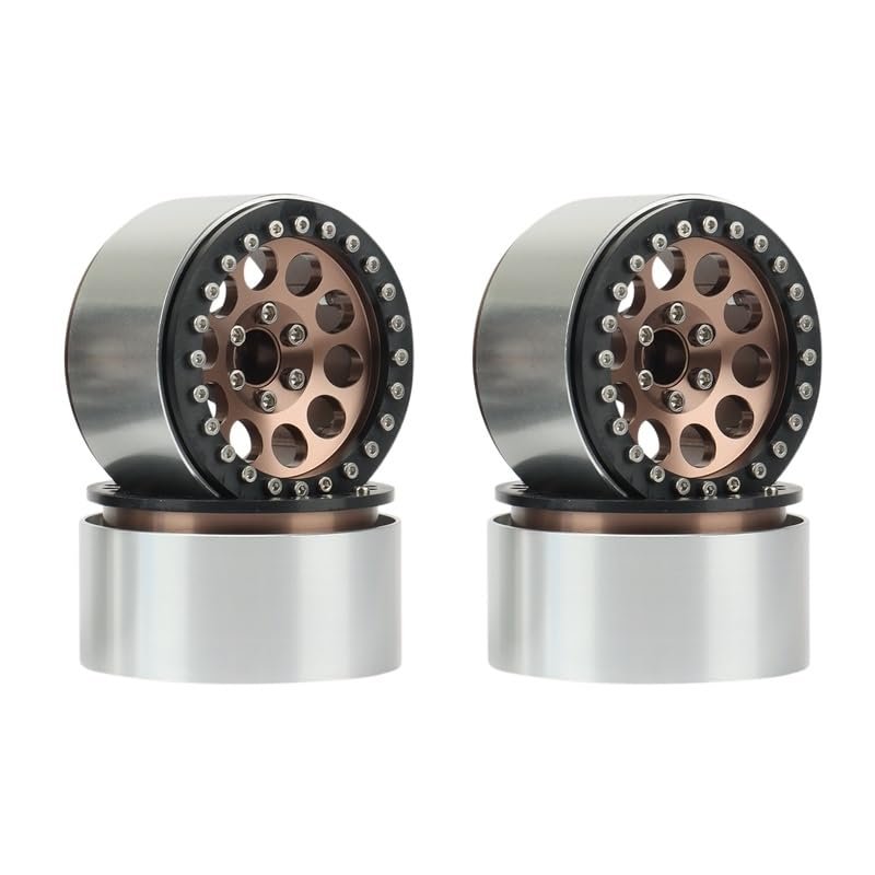 4PCS Metal 2.2 Beadlock Wheel Hub Rim for 1/10 RC Crawler Axial SCX10 RR10 Wraith 90056 90048 Traxxas TRX4 TRX-6, ( Color : Green )