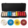 SLOWPLAY Godel 14g Clay Poker Chips Set for Texas Holdem, 500 PCS [Blank Chips] Features a High-end Chip case with Extra Durable German Polycarbonate Shell, Ideal Gifts for Poker Players view 1