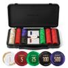 SLOWPLAY Godel 14g Clay Poker Chips Set for Texas Holdem, 300 PCS [with Numbered Values] Features a High-end Chip case with Extra Durable German Polycarbonate Shell, Ideal Gifts for Poker Players view 1