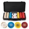 SLOWPLAY Godel 14g Clay Poker Chips Set for Texas Holdem, 300 PCS [Blank Chips] Features a High-end Chip case with Extra Durable German Polycarbonate Shell, Ideal Gifts for Poker Players view 1