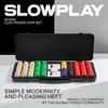SLOWPLAY Godel 14g Clay Poker Chips Set for Texas Holdem, 300 PCS [Blank Chips] Features a High-end Chip case with Extra Durable German Polycarbonate Shell, Ideal Gifts for Poker Players view 2