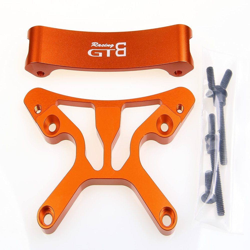 GTBRacing CNC Aluminum 1/5 RC Car Front Shock Tower Brace for HPI Baja 5b ss (Front Orange)