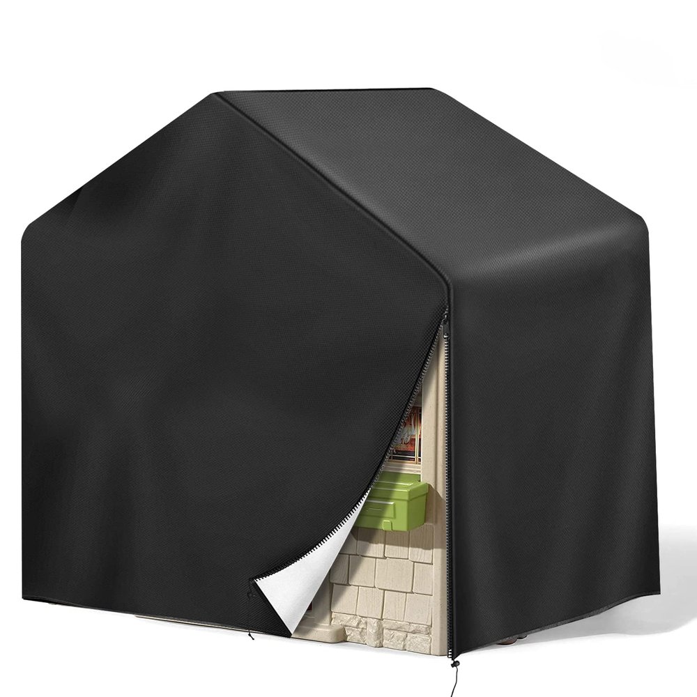 Playhouse Cover, 420D Oxford Outdoor Playhouse Covers 48" L x 67" W x 64" H Waterproof UV-Proof and Dust-Proof, Cover for Outdoor Kids Playhouse