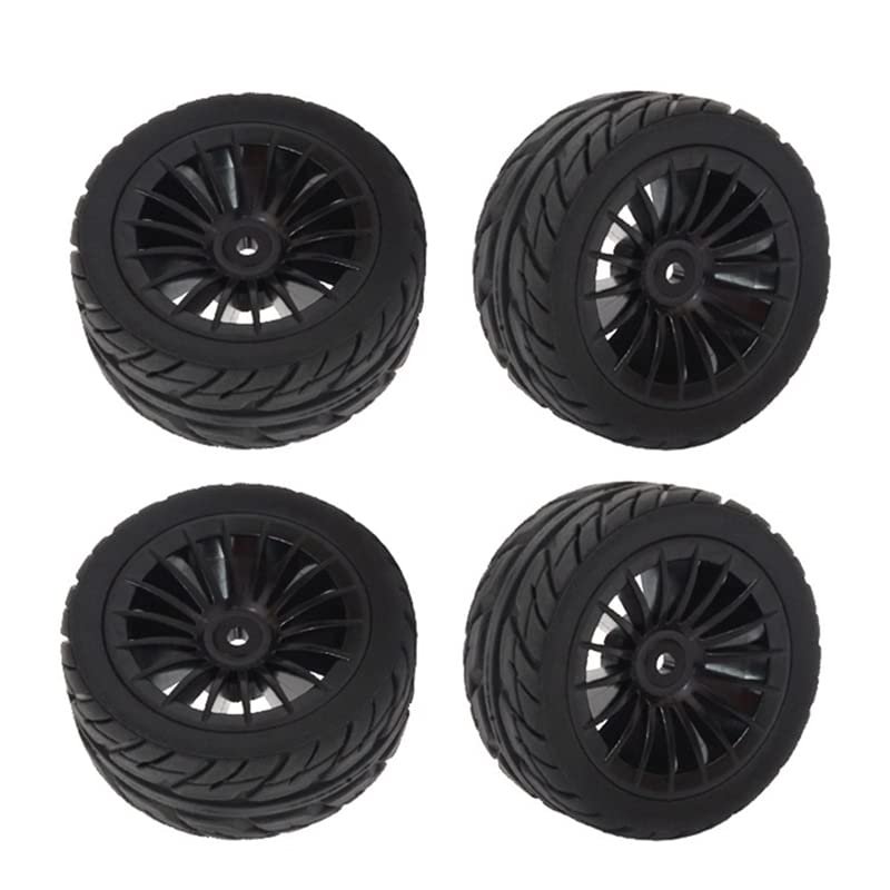 Accessories 4Pcs Rubber Tires Tyre Wheel for SG1603 SG1604 SG 1603 UDIRC UD1601 UD1602 UD1603 UD1604 1/16 RC Car Upgrade Parts ( Color : Black )