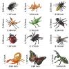 SCAHOW 12 PCS Fake Bug Toys for Kids, Plastic Bugs Animal Figures Halloween Party Favor Cake Topper Insect Figurines view 3