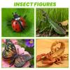 SCAHOW 12 PCS Fake Bug Toys for Kids, Plastic Bugs Animal Figures Halloween Party Favor Cake Topper Insect Figurines view 4