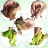 SCAHOW 5PCS Soft Rubber Squishy Toys, TPR Super Stretch Animal Toys for Kids, Rubber Animal Figures Set with Frog, Tadpole, Crocodile, Rat, Pangolin view 3