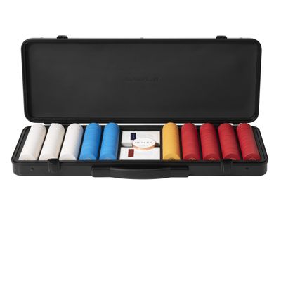 SLOWPLAY Godel Ceramic Poker Chips Set for Texas Hold'em, 500 PCS [Blank Chips], 39mm & 10g Each | Features a High-end Chip case with Extra Durable German Polycarbonate Shell
