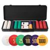 SLOWPLAY Godel Ceramic Poker Chips Set for Texas Hold'em, 500 PCS [with Numbered Values], 39mm & 10g Each | Features a High-end Chip case with Extra Durable German Polycarbonate Shell view 1