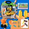 Crelloci Cement Mixer Color Dough Set, Construction Truck Tools Kit, DIY Art & Craft Playset Toys with Portable Case for Kids Boys Ages 3+, with Molds Non-Toxic Modeling Clay 4 Colors view 3