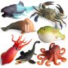 SCAHOW Rubber Ocean Animals Toys, TPR Soft Stretchy Toys for Boys and Girls, Floating Bath Toys Squishy Sea Creatures for Kids view 1