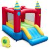 MEDIMALL Inflatable Bouncer, Blowup Bouncy Castle with Jumping Area, Wide Slide, Indoor Outdoor Bounce House for Backyard, Lawn, Park, 480W Blower Included view 1