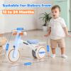welspo Baby Balance Bikes for 1 Year Old Boys Girls 12-24 Months Kids Toddler First Bicycle Infant Walker Children No Pedal 3 Wheels Mini Bike Riding Toys(Blue) view 2