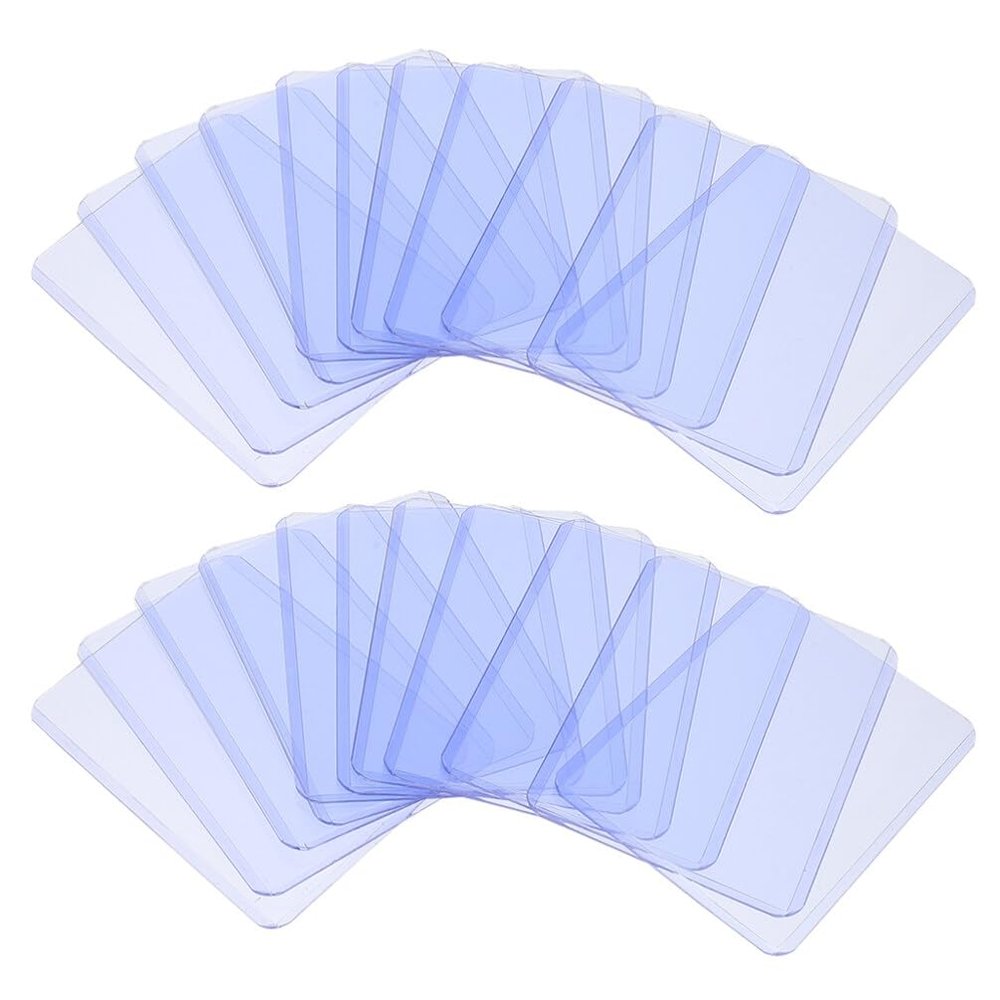 DECHOUS Card Protective Cover Set of 30 Clear PVC Sleeves for Id Cards Name Tags Protective Film