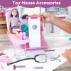 5pcs Mini Hospital Toys, Simulation Exquisite Dollhouse Stethoscope Set Miniature Doctor Tools for 1:12 Doll House Mini House Model Accessory view 4